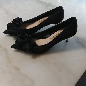 Zara Basic floral kitten heels